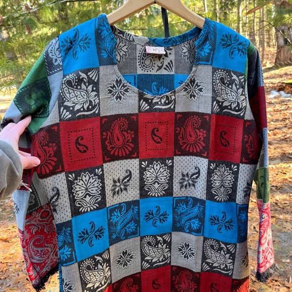 90s Krishaa Indian Kashmiri Tunic Dress Size XL - Picture 13 of 16